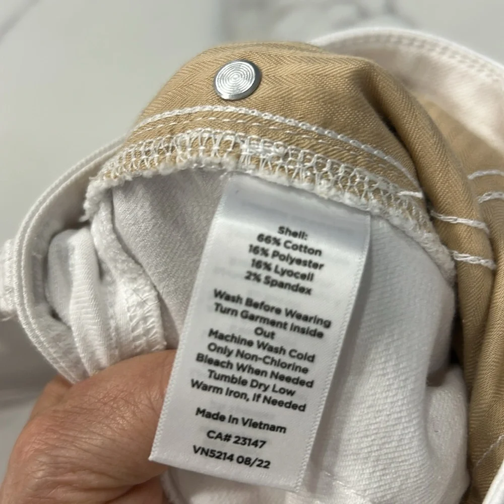 Talbots High Waist Straight Ankle White Jeans. Size 12 - Picture 10 of 14